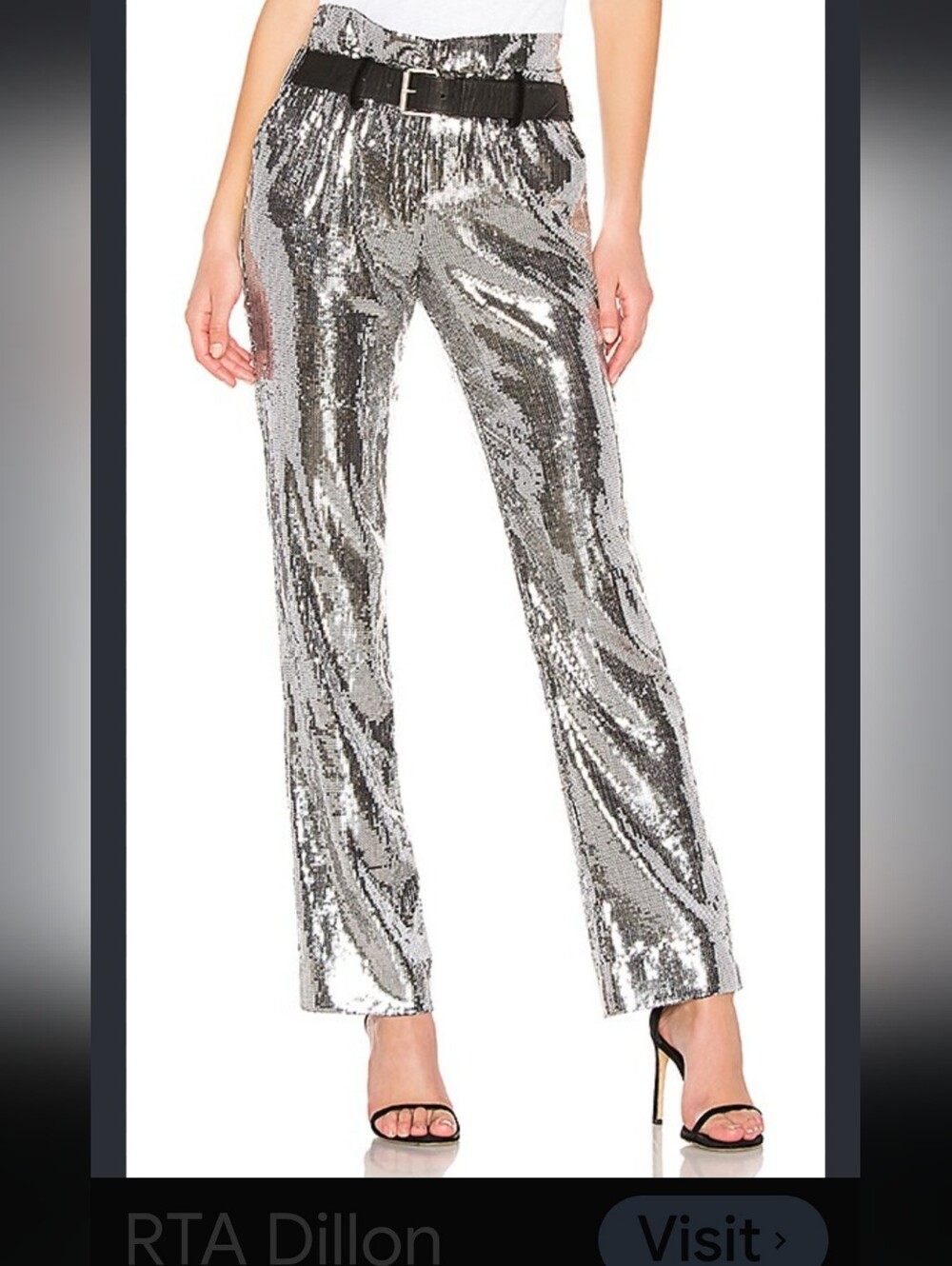 RtA Dillon Sequin Straight Leg Pants, Size S - Picture 9 of 9